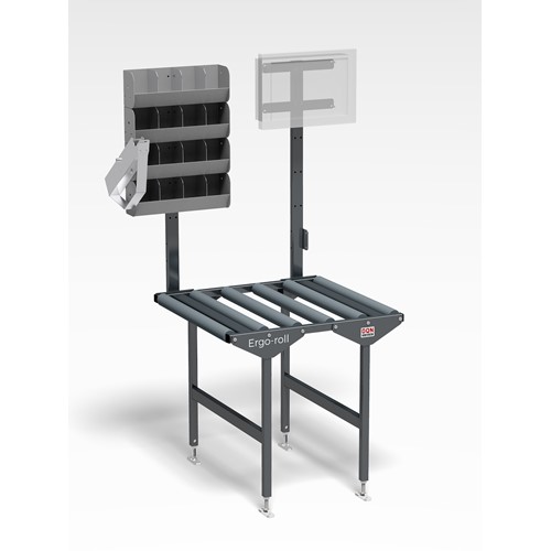 Korte bandentransporttafel + poten Grijs RAL 7016